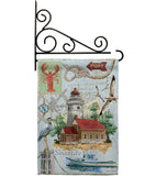 Seaside Lighthouse - Nautical Coastal Vertical Impressions Decorative Flags HG107053 Made In USA