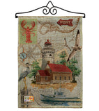 Seaside Lighthouse - Nautical Coastal Vertical Impressions Decorative Flags HG107053 Made In USA