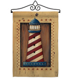 Patriotic Lighthouse - Nautical Coastal Vertical Impressions Decorative Flags HG107056 Made In USA