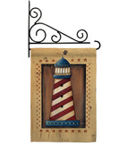 Patriotic Lighthouse - Nautical Coastal Vertical Impressions Decorative Flags HG107056 Made In USA