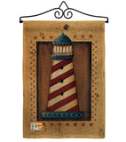 Patriotic Lighthouse - Nautical Coastal Vertical Impressions Decorative Flags HG107056 Made In USA