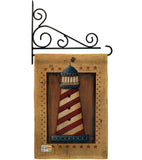 Patriotic Lighthouse - Nautical Coastal Vertical Impressions Decorative Flags HG107056 Made In USA