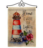 Home Is Light - Nautical Coastal Vertical Impressions Decorative Flags HG107071 Made In USA