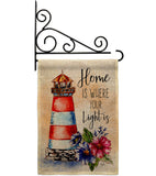 Home Is Light - Nautical Coastal Vertical Impressions Decorative Flags HG107071 Made In USA