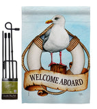 Seagull - Nautical Coastal Vertical Impressions Decorative Flags HG107073 Made In USA