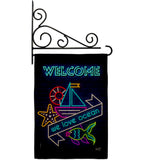 Neon Love Ocean - Nautical Coastal Vertical Impressions Decorative Flags HG137538 Made In USA