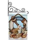 Sail Away Seagull - Nautical Coastal Vertical Impressions Decorative Flags HG192619 Made In USA