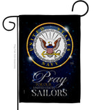 Pray United States Sailors - Military Americana Vertical Impressions Decorative Flags HG120066 Made In USA