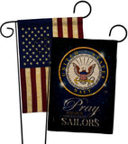 Pray United States Sailors - Military Americana Vertical Impressions Decorative Flags HG120066 Made In USA