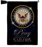 Pray United States Sailors - Military Americana Vertical Impressions Decorative Flags HG120066 Made In USA