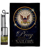 Pray United States Sailors - Military Americana Vertical Impressions Decorative Flags HG120066 Made In USA