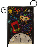 Mid Night - New Year Winter Vertical Impressions Decorative Flags HG116002 Made In USA