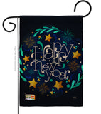New Year Vibes - New Year Winter Vertical Impressions Decorative Flags HG116013 Made In USA