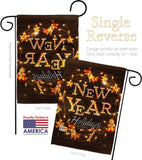 Brightly New Year - New Year Winter Vertical Impressions Decorative Flags HG116019 Made In USA