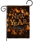 Brightly New Year - New Year Winter Vertical Impressions Decorative Flags HG116019 Made In USA