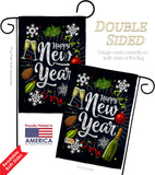 Winter New Year - New Year Winter Vertical Impressions Decorative Flags HG116027 Made In USA