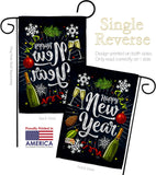 Winter New Year - New Year Winter Vertical Impressions Decorative Flags HG116027 Made In USA