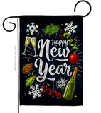 Winter New Year - New Year Winter Vertical Impressions Decorative Flags HG116027 Made In USA