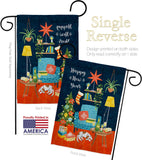 New Year Happy Place - New Year Winter Vertical Impressions Decorative Flags HG130294 Made In USA