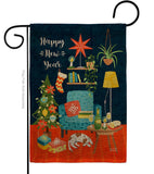 New Year Happy Place - New Year Winter Vertical Impressions Decorative Flags HG130294 Made In USA