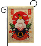 Good Fortune Mochi - New Year Winter Vertical Impressions Decorative Flags HG130296 Made In USA