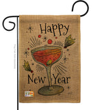 Cheers Happy New Year - New Year Winter Vertical Impressions Decorative Flags HG137120 Made In USA