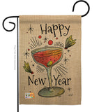 Cheers Happy New Year - New Year Winter Vertical Impressions Decorative Flags HG137120 Made In USA