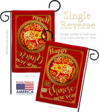 Happiness Year of the Pig - New Year Winter Vertical Impressions Decorative Flags HG137139 Made In USA