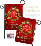 Ox New Year - New Year Winter Vertical Impressions Decorative Flags HG137320 Made In USA