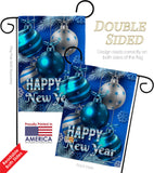 New Year Ornaments - New Year Winter Vertical Impressions Decorative Flags HG137367 Made In USA