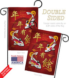 Prosperous New Year - New Year Winter Vertical Impressions Decorative Flags HG191047 Made In USA