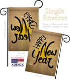 Happy New Year - New Year Winter Vertical Impressions Decorative Flags HG191048 Made In USA