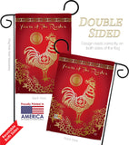 Happy New Years of the Rooster - New Year Winter Vertical Impressions Decorative Flags HG191104 Made In USA