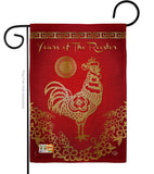 Happy New Years of the Rooster - New Year Winter Vertical Impressions Decorative Flags HG191104 Made In USA