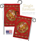 Chinese New Year Luck Arrive - New Year Winter Vertical Impressions Decorative Flags HG191179 Made In USA
