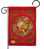 Wish you have a Fooking Year (Luck Arrive This Year) - New Year Winter Vertical Impressions Decorative Flags HG191180 Made In USA