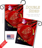 Year of the Rat - New Year Winter Vertical Impressions Decorative Flags HG192177 Made In USA