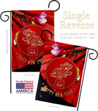 Year of the Rat - New Year Winter Vertical Impressions Decorative Flags HG192177 Made In USA