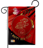 Year of the Rat - New Year Winter Vertical Impressions Decorative Flags HG192177 Made In USA