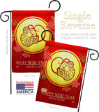 Rat of Year - New Year Winter Vertical Impressions Decorative Flags HG192178 Made In USA