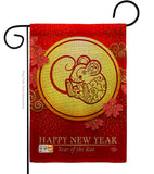 Rat of Year - New Year Winter Vertical Impressions Decorative Flags HG192178 Made In USA