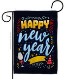 It New Year - New Year Winter Vertical Impressions Decorative Flags HG192252 Made In USA