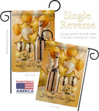 Golden New Year - New Year Winter Vertical Impressions Decorative Flags HG192266 Made In USA