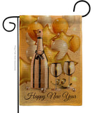 Golden New Year - New Year Winter Vertical Impressions Decorative Flags HG192266 Made In USA