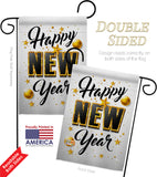 Happy New Year - New Year Winter Vertical Impressions Decorative Flags HG192295 Made In USA
