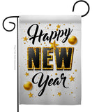 Happy New Year - New Year Winter Vertical Impressions Decorative Flags HG192295 Made In USA