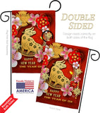 Year Of Ox - New Year Winter Vertical Impressions Decorative Flags HG192308 Made In USA