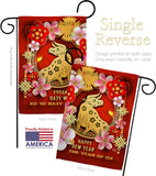 Year Of Ox - New Year Winter Vertical Impressions Decorative Flags HG192308 Made In USA