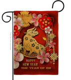 Year Of Ox - New Year Winter Vertical Impressions Decorative Flags HG192308 Made In USA