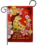 Year Of Ox - New Year Winter Vertical Impressions Decorative Flags HG192308 Made In USA